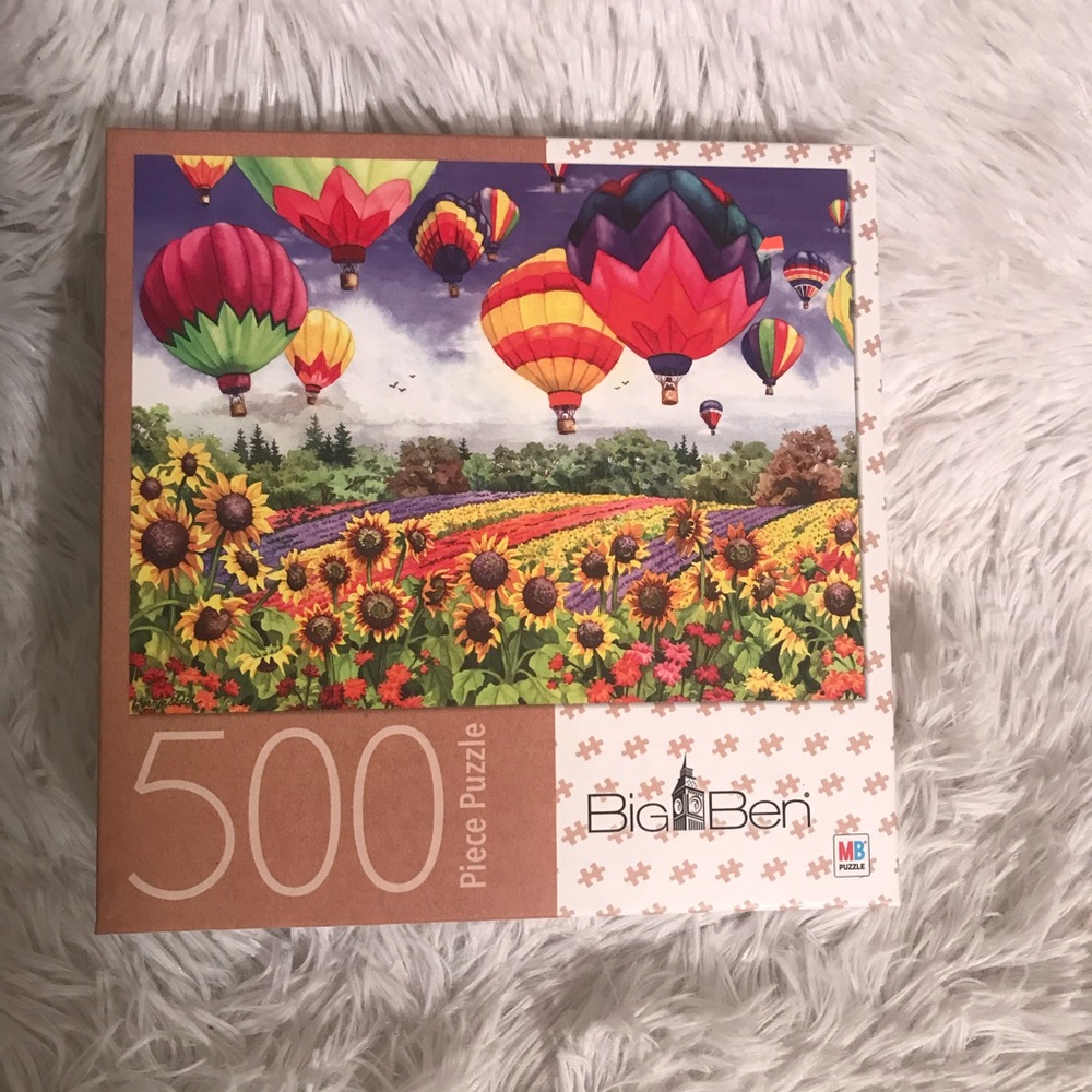 Big Ben hot air balloon and sunflower puzzle 500.